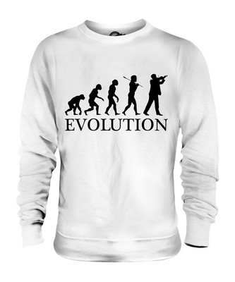 VIOLINE GEIGE EVOLUTION DES MENSCHEN UNISEX SWEATER PULLOVER PULLI HERREN DAMEN