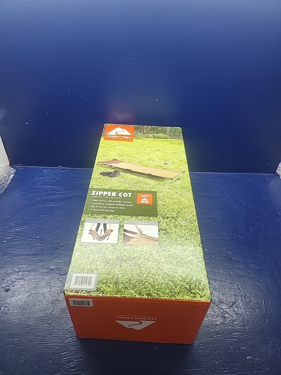 Ozark Trail Zipper Foldable Cot Adult Size Compact Size Durable