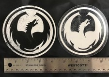 Dragon Alliance Street Dragon Decals Stickers 4.25 Round Black Or White Dragon Alliance Street Dragon Decals Stickers 4.25 Round Black Or White