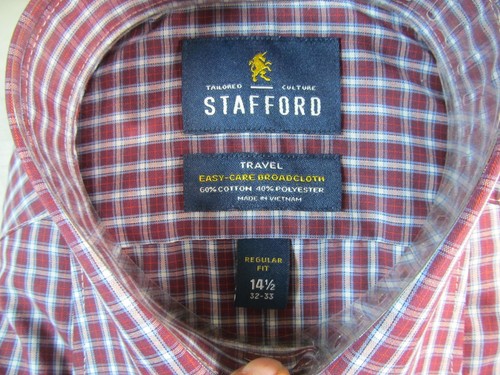 NWT STAFFORD EASY CARE BROADCLOTH REG 