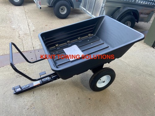 NEW ATV Quad Trailer Manual Tip 225kg Capacity Mowers Tractors Barrow Pneumatic✅ - Picture 5 of 9
