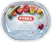 Pyrex Oval PIE Dish Roaster Glass Baking Oven To Table Dish 25 X20  cm1.5 litre