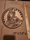 Vintage Burwood Products Plaque 1873 Seated Liberty 7”