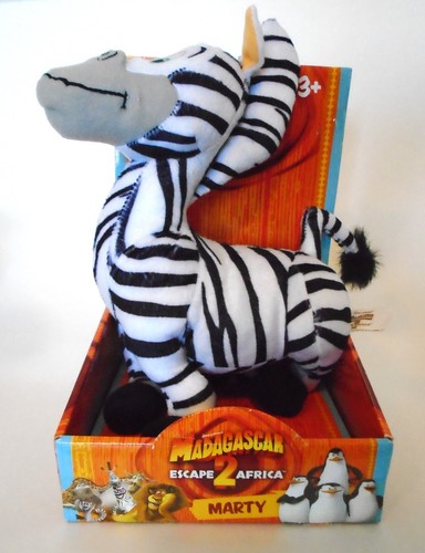 RARE NEW Madagascar Marty The Zebra Escape 2 Africa 11” Plush Movie Toy 2008 - 第 1/8 張圖片