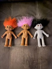 Vintage Trolls 7.5” Lot Of Three