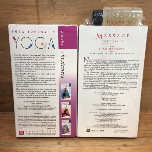 Healing Arts SEALED VHS Yoga Journal Patricia Walden & Massage Shari Belafonte - Picture 5 of 8