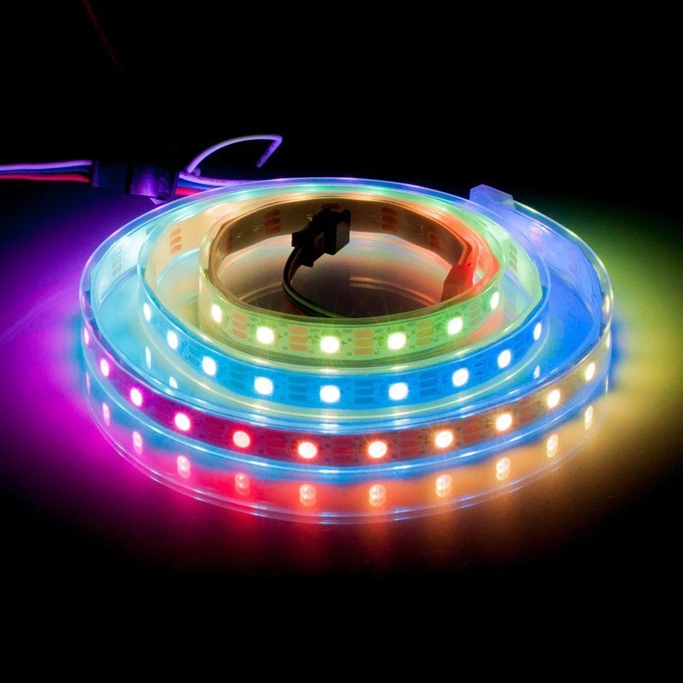 SK6812 RGBW (ähnlich WS2812b) 4-in-1 LED Streifen 30/60/144 LED`s / Pixel/m 5050 - Bild 1 von 4