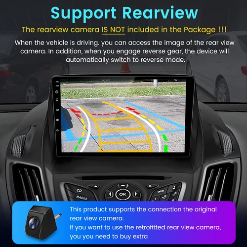 For Ford Escape 2013-2019 Android 13 Carplay Car Radio Stereo GPS Navi 2+64G RDS - Picture 9 of 16