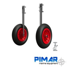 Ruote Alaggio in acciaio Inox-POPPA Con Staffe Ribaltabili Per Gommoni - gommone