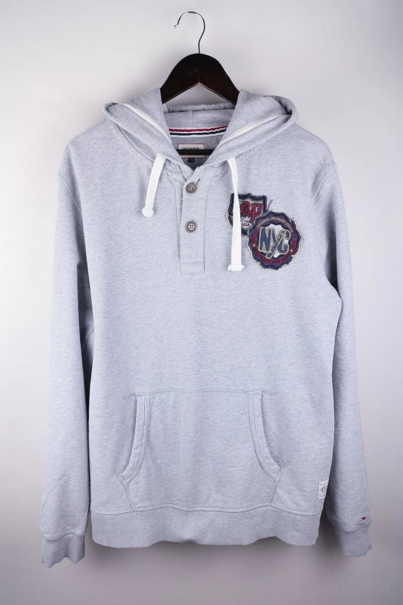 Tommy hilfiger grey hoodie sale men