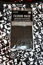 New Fashion Face Mask Cloth Covering Reusable Anti-Microbial 2 PACK Double Layer