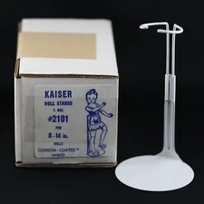 Kaiser 2101 8" to 14" Doll Action Figure Display Stand - White - Box of Dozen 12