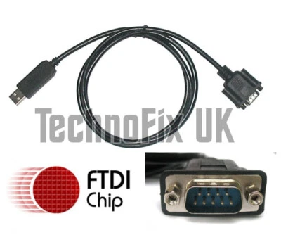 TECHNOFIX Adaptador/convertidor FTDI USB a serie RS232, cable de 1,2 m de largo