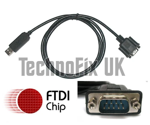 FTDI USB to serial RS232 adapter/converter, cable 1.2m long