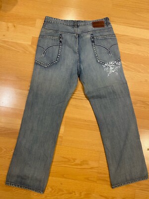 Ecko Unltd 38x32 Jeans blue raw and uncut | eBay