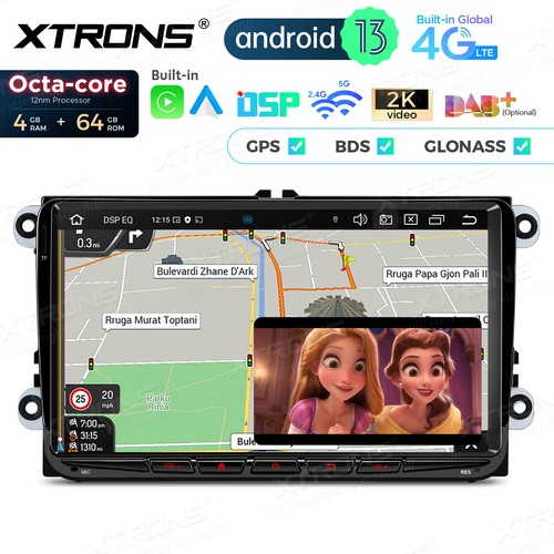 For VW Skoda Seat 9" Android 13 Car Stereo Radio GPS 4+64GB CarPlay DAB+ WIFI 4G - Picture 7 of 18