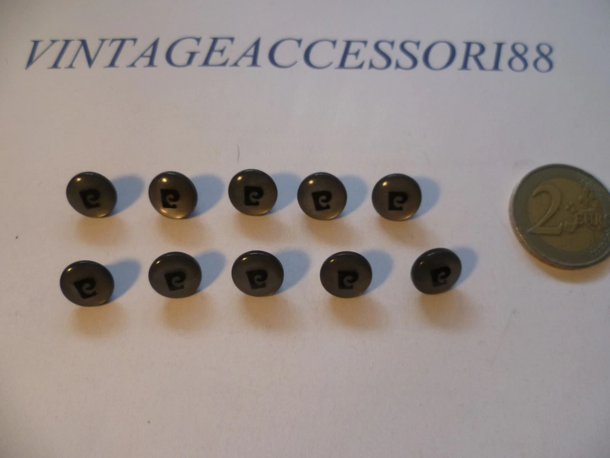 Bottoni Vintage Bombati Neri Per Cappotti: Pelle Scamosciata - Foto 4