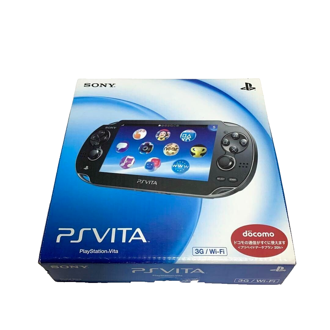 SONY PS Vita 3G Wi-Fi PCH-1100 Console Crystal Black Region SONY PS Vita 3G Wi-Fi PCH-1100 Console Crystal Black Region