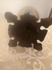Vintage Fleur De Liz Cast Iron Design Amber Glass Globe Table Decorative Home — photo 8