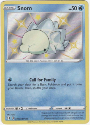 Pokemon Card Snom SV033/SV122 Shiny Holo Rare Shining Fates M/NM | eBay Pokemon Card Snom SV033/SV122 Shiny Holo Rare Shining Fates M/NM | eBay