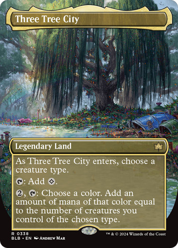 MTG 三本木市/Three Tree City foil 英語　ボーダーレス FOIL - MTG Three Tree City (Borderless) #339 - Bloomburrow | eBay