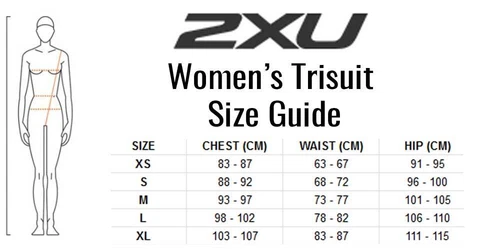 New 2XU Perform Semi Y Back Trisuit Women Small Triathlon Suit w. 3 Back Pockets