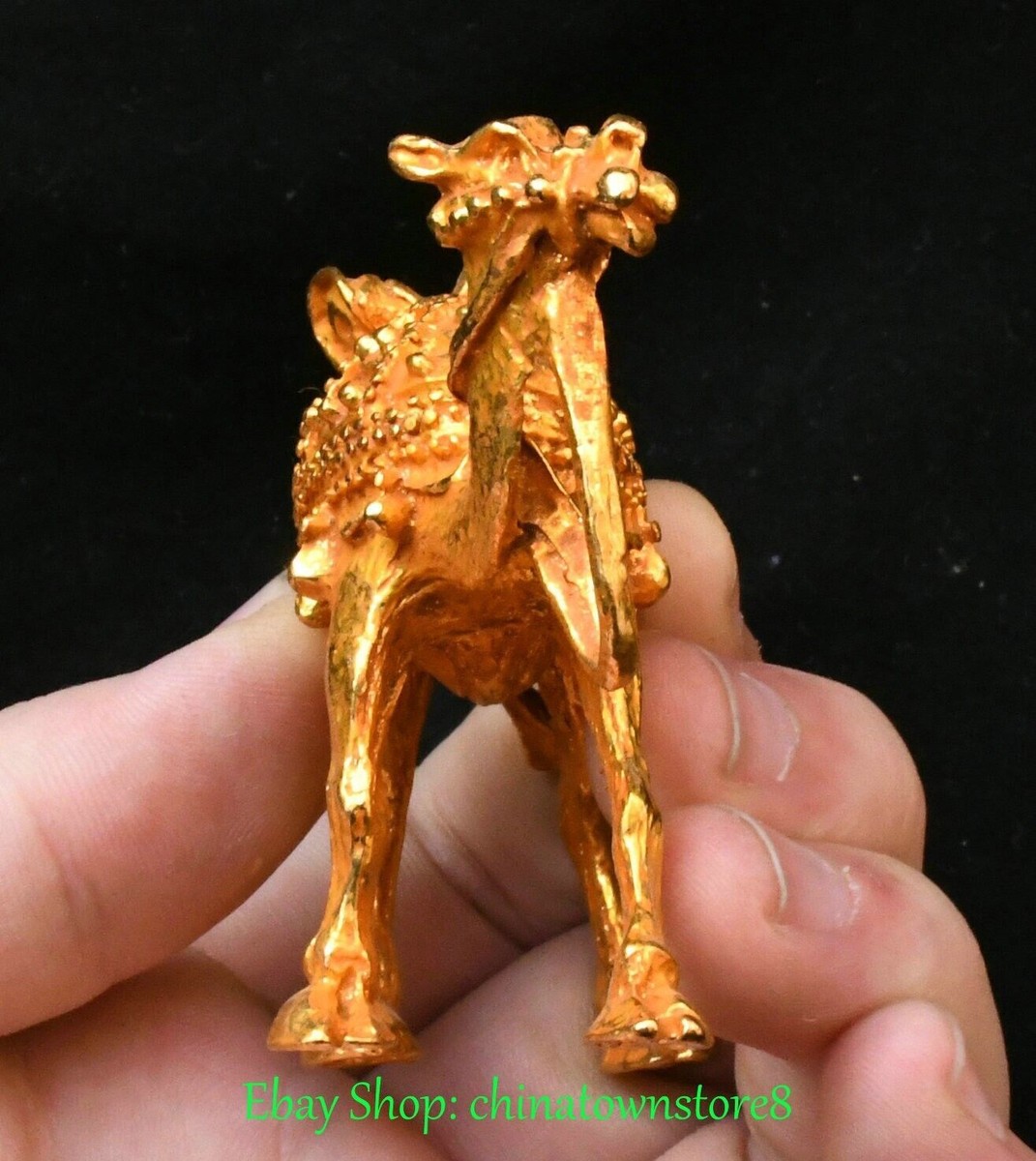 2.7'' Old Chinese Bronze Sit Luotuo Camel Camels Animal Desert