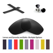 Walleva Replacement Lenses Earsocks Bolts for Oakley Split Jacket Sunglasses