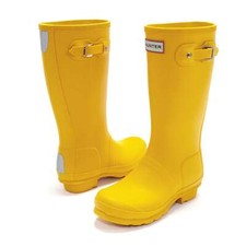 Kids Hunter Boots Waterproof Rain Boot Yellow Matte Waterproof Boots NEW