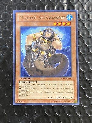 Yu-Gi-Oh! - Mermail Abyssmander ABYR-EN081 Rare 1st Edition Near Mint ...