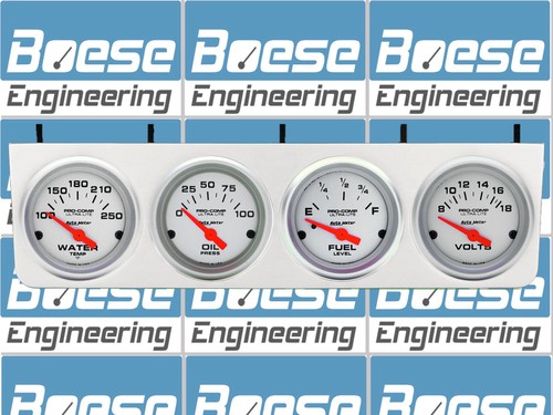 Billet Aluminum 4 Gauge Under Dash Instrument Panel w/ Auto Meter Ultra Lite - Picture 1 of 3