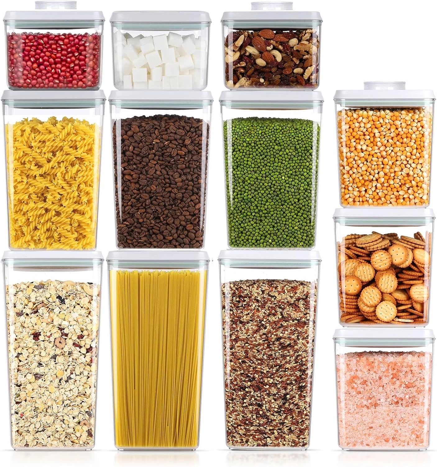 Airtight Food Storage Container Set - 12 Pcs with Lids for Kitchen Organization
