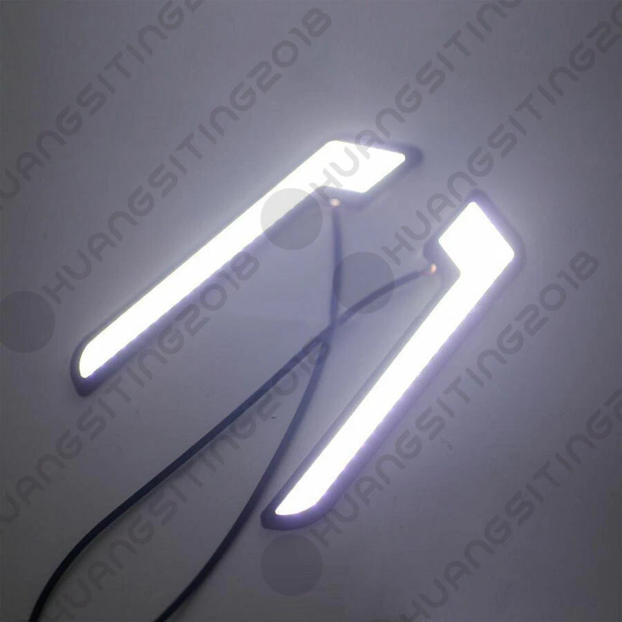 2pcs L-Type Car COB 20W LED Daytime Running Light DRL Fog Driving Lamp 6000K 12V — 第 3/3 张图片