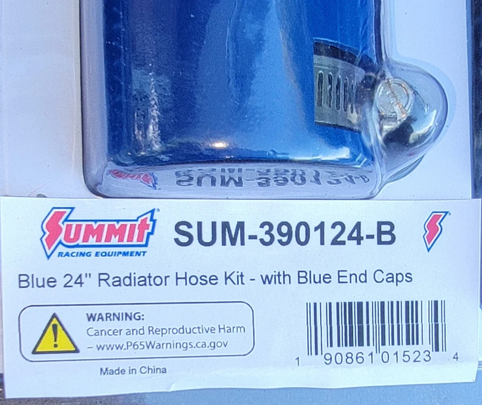 Manguera de radiador flexible azul acero inoxidable Summit Racing™ Foto 3 de 4