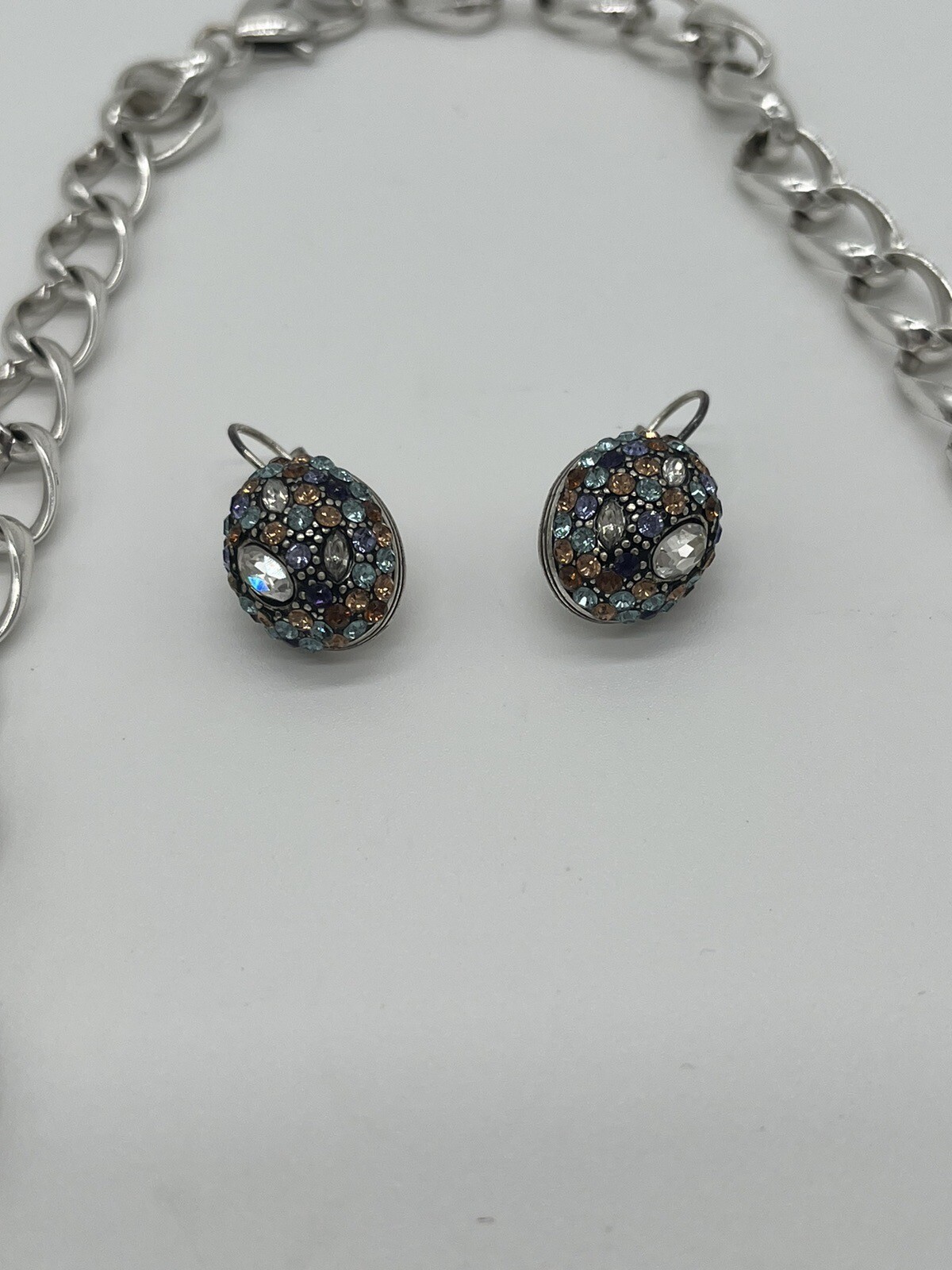 Brighton, Silver Toned, Multi Colored Crystals, J… - image 2