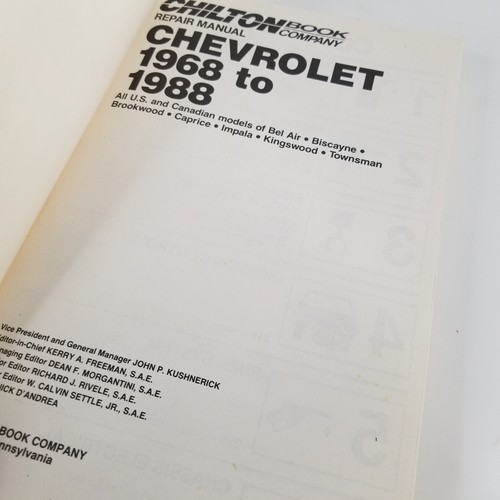 Chilton’s Chevrolet 1968-88 Repair Manual Impala Bel Air Caprice Biscayne... - Picture 8 of 14