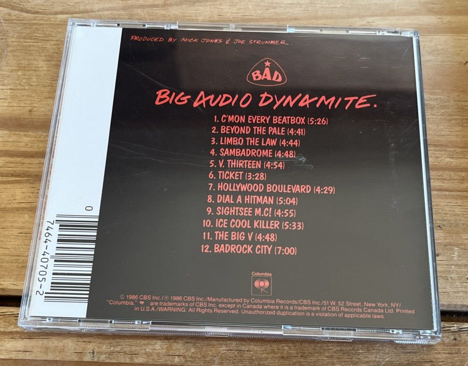 Big Audio Dynamite CD - No. 10 Upping St. - 1986 Columbia - Mint ...