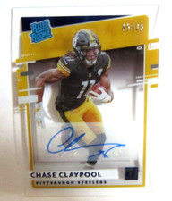 Chase Claypool 2020 Panini Donruss Rated Rookie Clearly Acetate Auto#/35!Steeler