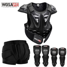 WOSAWE Kids Motorcycle Armor Vest Chest/Hip Protector Knee Elbow Pads Guards
