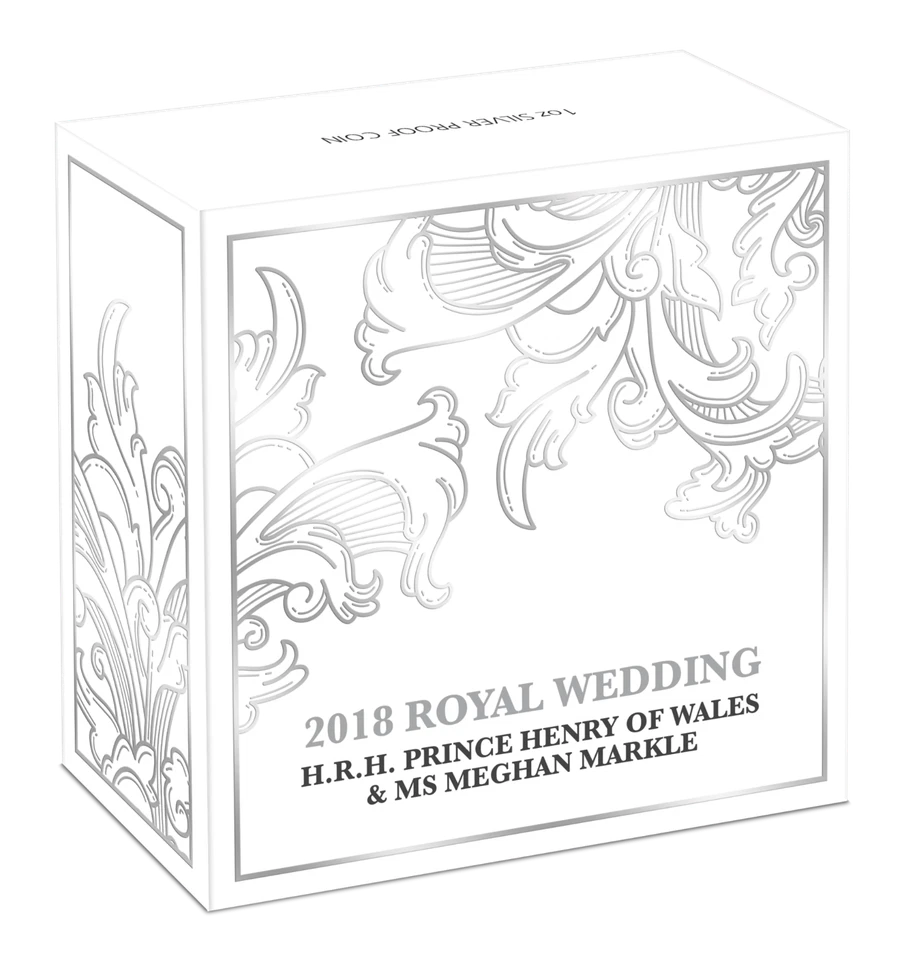 2018 Royal Wedding Prince Henry Ms. Meghan 1oz $1 SILVER PROOF COIN NGC PF70 FR - Image 3 of 4