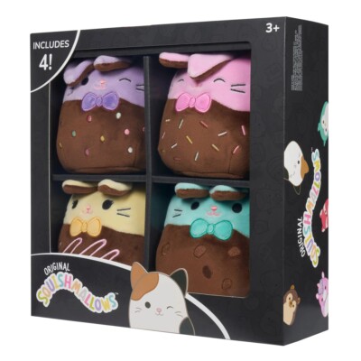 Squishmallows 5'' Easter Chocolate Bunny 4 PK Select Series W/ Charm & Accessory