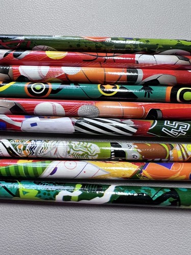 New! Lot of 12 Sports Wood Pencils with Baseball Soccer and Basket Ball Erasers - Picture 11 of 12