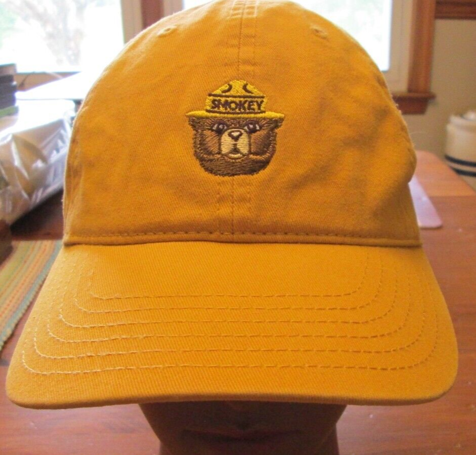 Smokey the Bear Hat Cap Mad Engine Limited Edition OSFA Gold