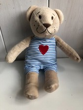 Teddy mit Herz Stofftier 22cm unbespielt  Deko waschbar 30°