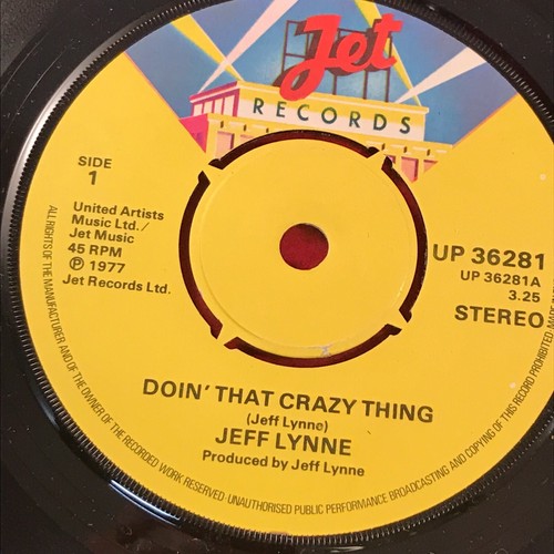 JEFF LYNNE Doin' That Crazy Thing - 1977 UK 7" vinyl single Jet Records ELO 45 - Picture 4 of 4