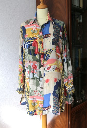 "Pancaldi & B" traumhafte "1001 Nacht" 100% Seide Bluse Tunika Gr.40 Vintage - Bild 3 von 18