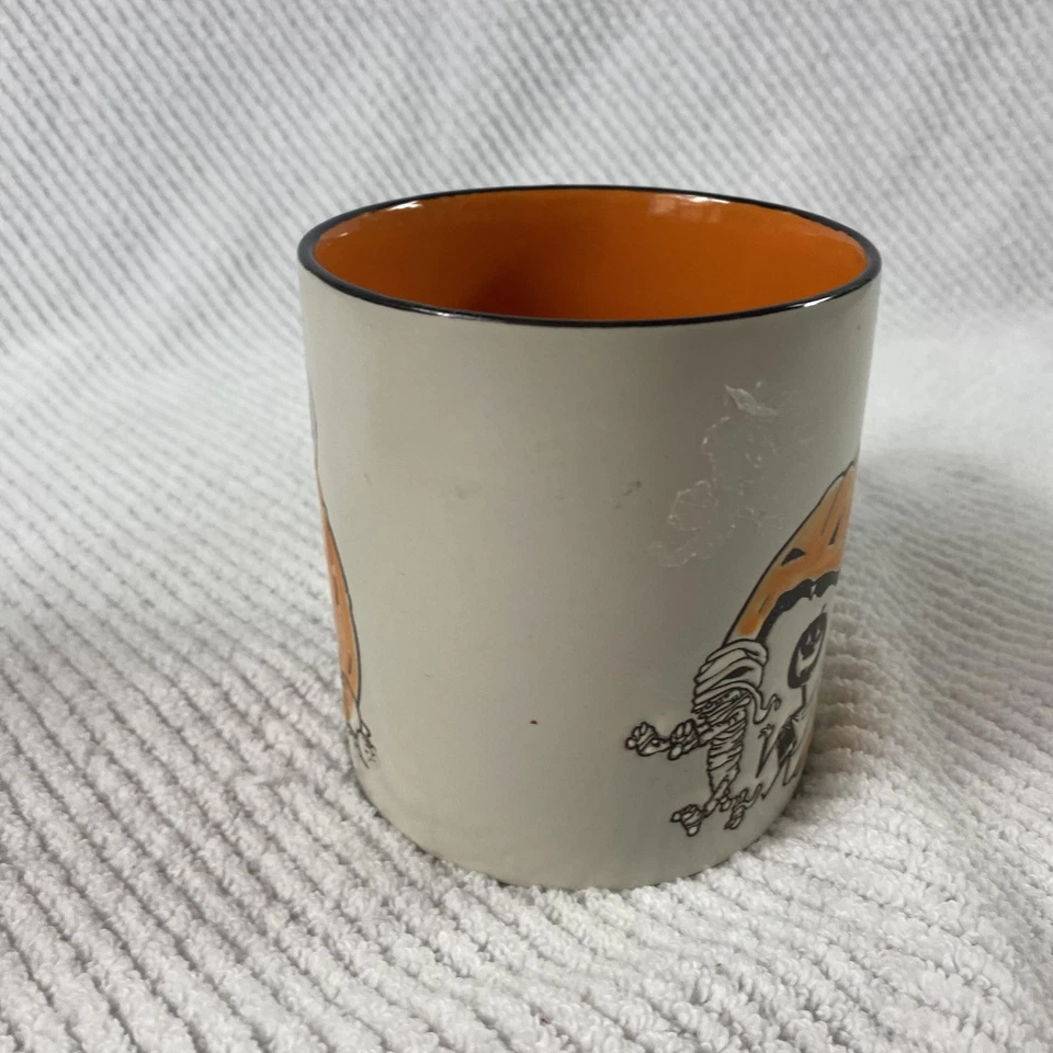 Spectrum Designz Halloween Calabaza Esqueleto Taza Naranja Interior Taza de Café Foto 2 de 4