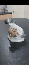 Vintage 1987 Nao By Lladro Puppy And Cat In Harmony Figurine Measures 11cm Tall