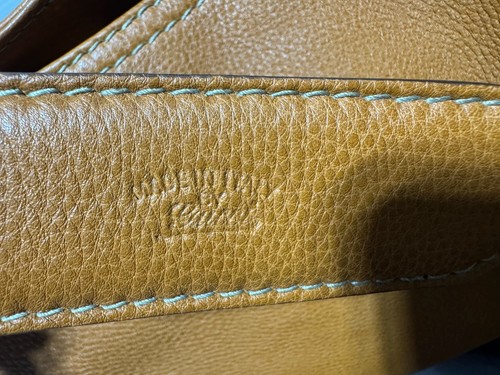 NEW GUCCI Pebbled Calfskin Leather Tabacco Web Heritage Large Shoulder Bag Charm - Imagen 11 de 23