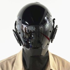Cyberpunk Helmet Mask Cosplay Male Mecha Glowing Full Headgear Halloween Gift
